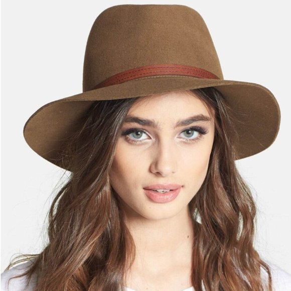 RAG & BONE FLOPPY BRIM FELTED WOOL FEDORA HAT BROWN WOMEN\'S SIZE M (Pecan color) main image 5